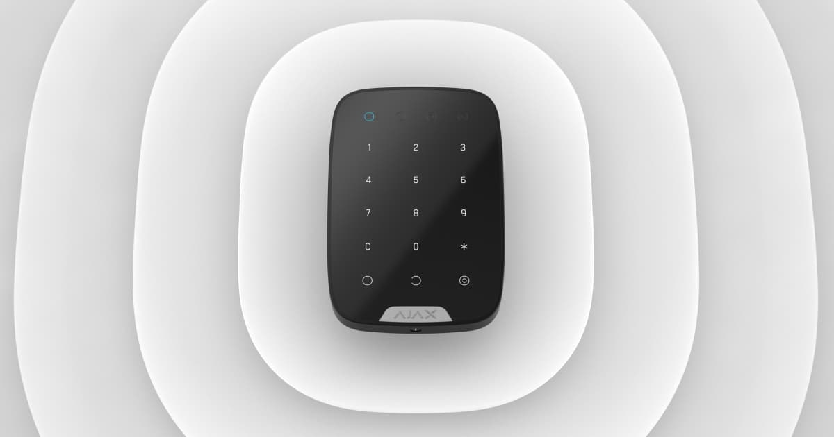 Ajax KeyPad touchscreen access control and arming keypad